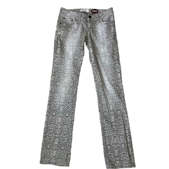 Petrol jeans brand gray & black python print straight leg medium rise denim 28” - Picture 1 of 9